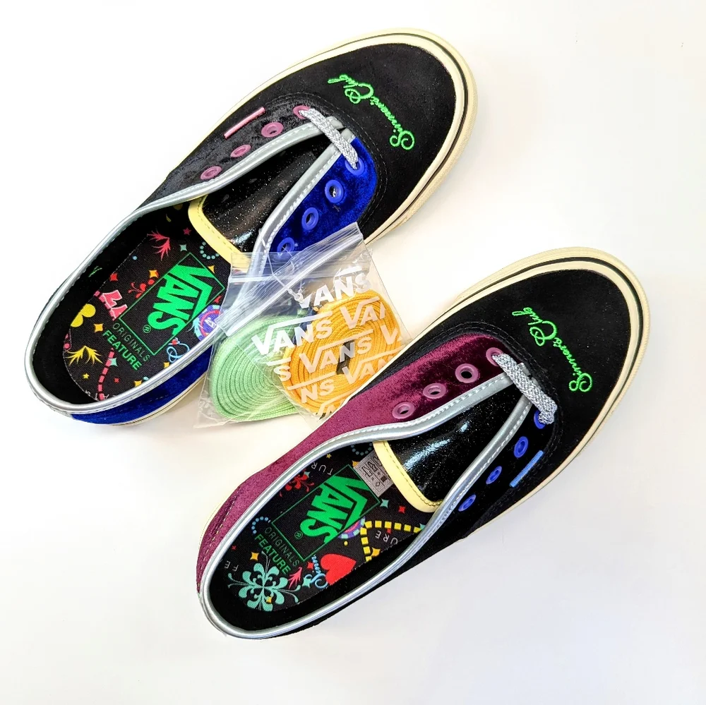 Vans Vault Feature Sinner's Club OG Authentic LX Velour Suede Sneakers Women 6.5